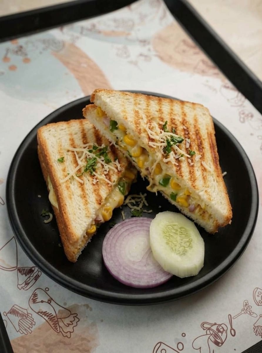 Veg. Corn Cheese Sandwich